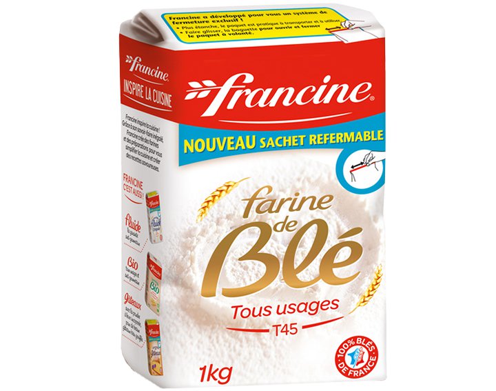 Farine de blé Francine 1kg sachet refermable