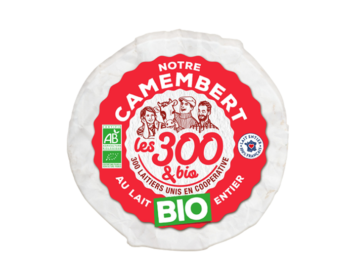 Notre camembert au lait entier Bio