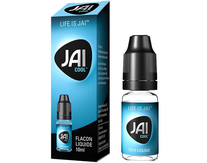 JAI Cool - Flacon de liquide 10ml
Mélange frais et doux de menthe avec léger goût d'agrumes - Nicotine 9mg/g