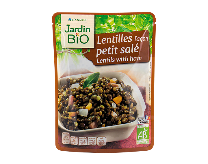 Lentilles façon petit salé  