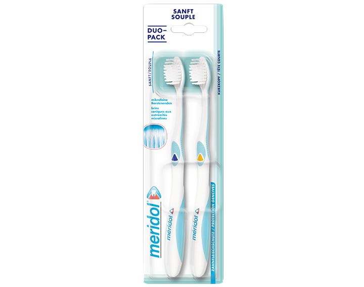 Brosse à dents meridol® Protection gencives Souple DUO