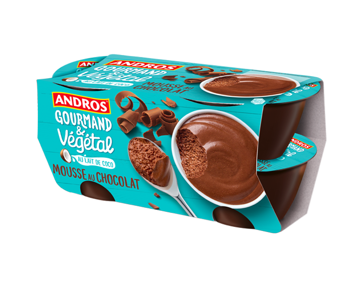Mousse au chocolat au lait de coco