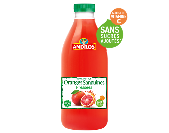 Pur jus d’Oranges sanguines pressées 1L