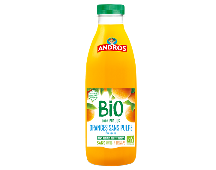 Pur jus d’Oranges BIO sans pulpe 75cl