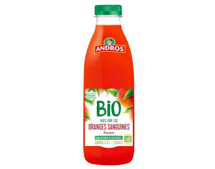 Pur jus d’Oranges sanguines BIO pressées 75cl