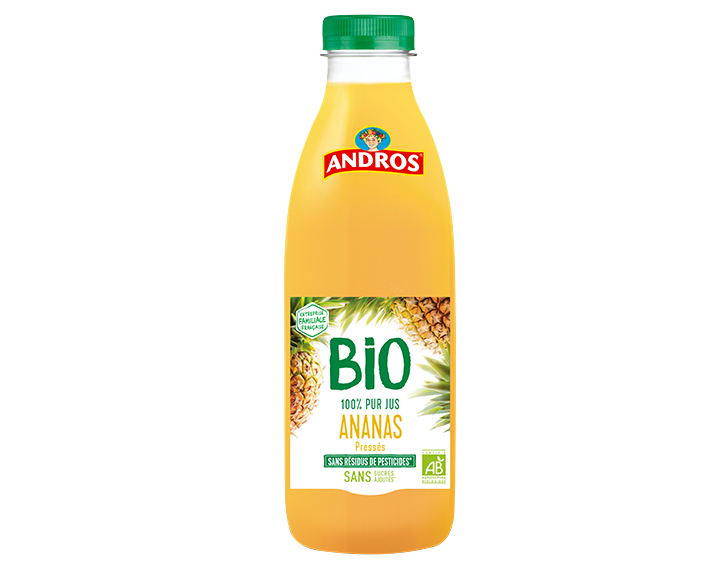 Pur jus d’Ananas BIO pressés 75cl