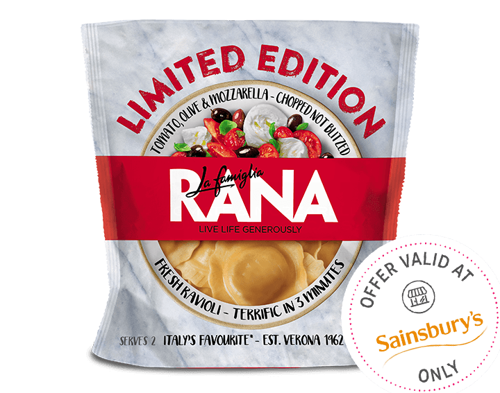 Tomato, Olive & Mozzarella Ravioli 250g