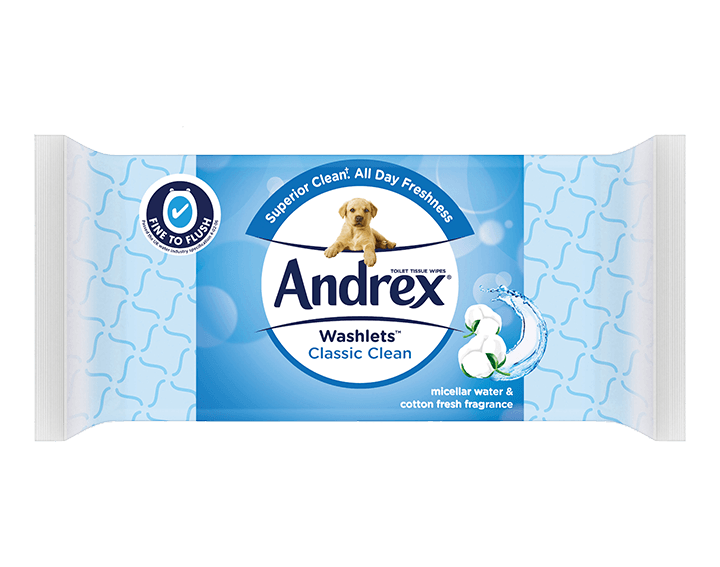Classic Clean Washlets Single Pack(40 Wipes)
