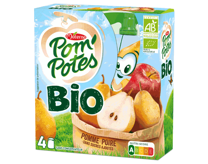 Pom'Potes® Bio Pomme Poire 4x90g