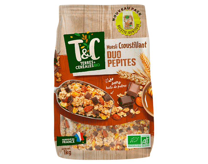 Muesli Croustillant BIO Duo Pépites 1kg