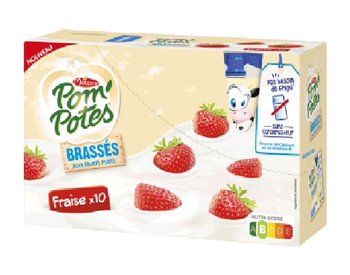 Pom'Potes® Brassés Fraise x10