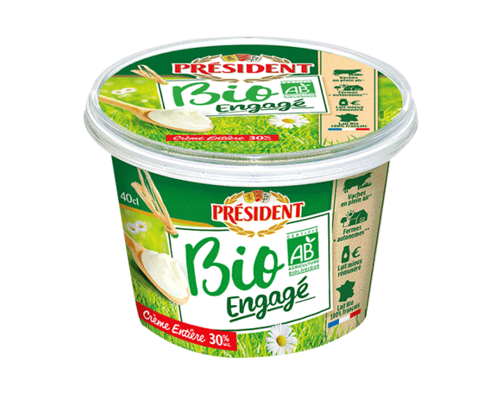Président Crème Fraîche Bio entière 40cl