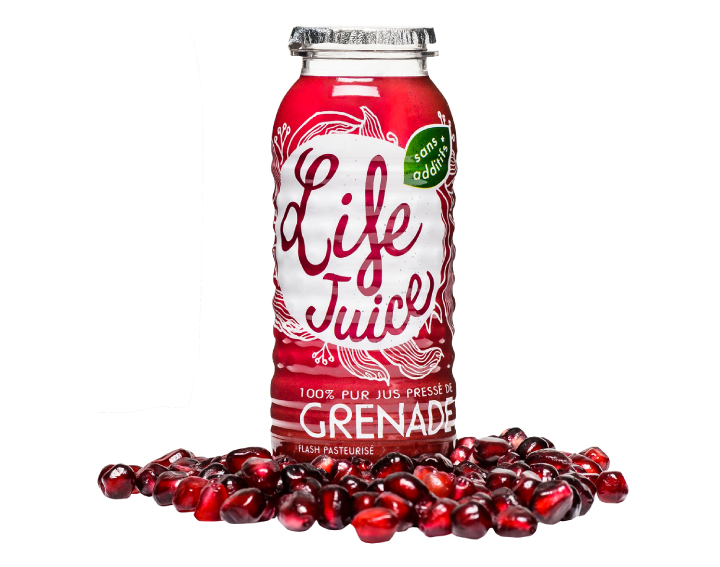 Bouteille de 120ml de jus de grenade Life Juice
