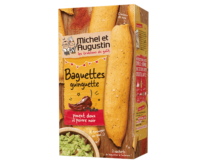 Baguettes guinguette piment doux et poivre noir