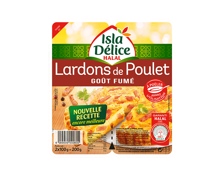 Lardons de poulet goût fumé