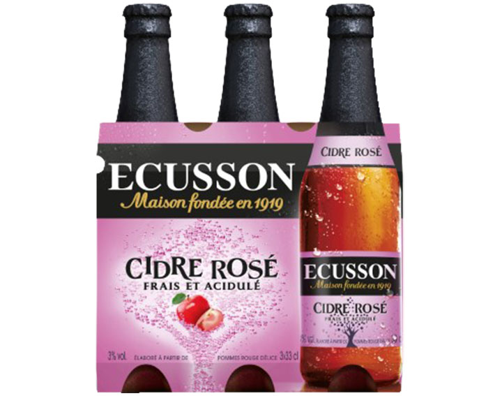 Pack de 3x33cl ECUSSON Cidre Rosé