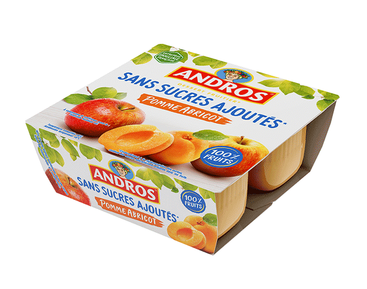 Sans Sucres Ajoutés* Pomme Abricot x4