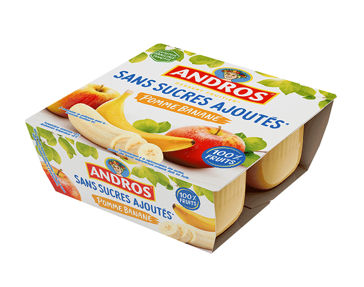 Sans Sucres Ajoutés* Pomme Banane x4