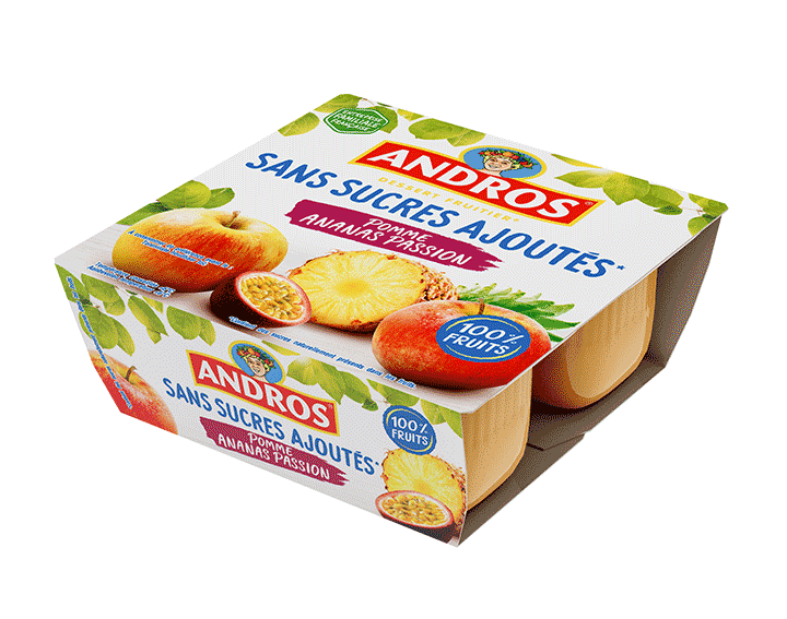 Sans Sucres Ajoutés* Pomme Ananas Passion x4