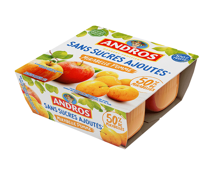 Sans Sucres Ajoutés* Mirabelle Pomme x4