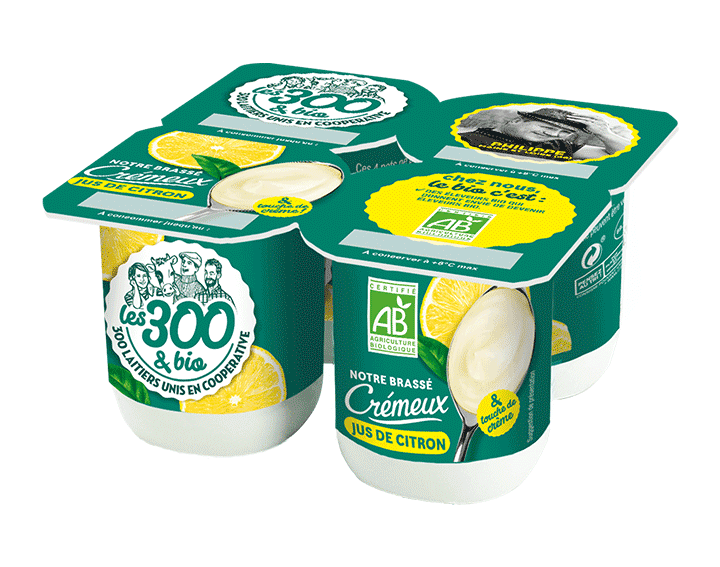 Notre brassé crémeux jus de citron 4x125g