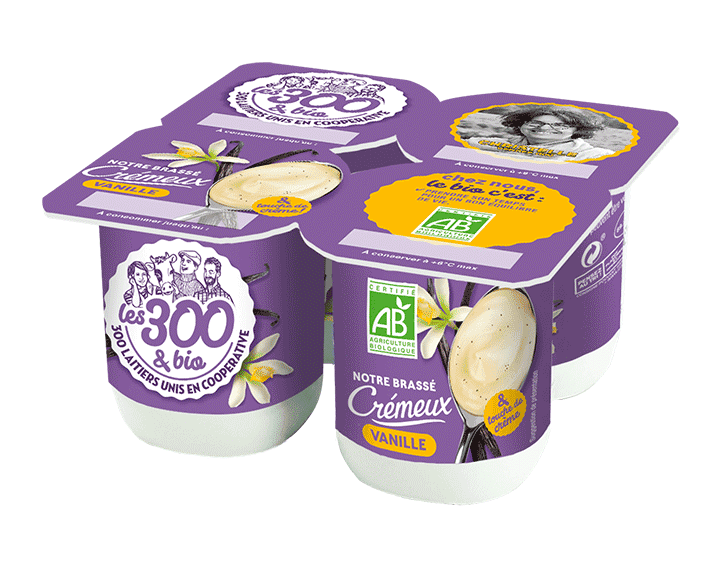 Notre brassé crémeux vanille 4x125g