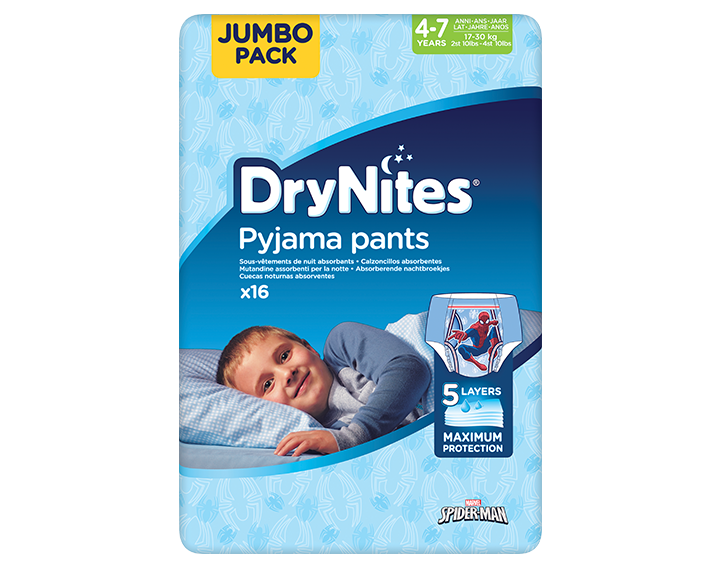 DryNites® 4-7 ans (17-30 kg) x16