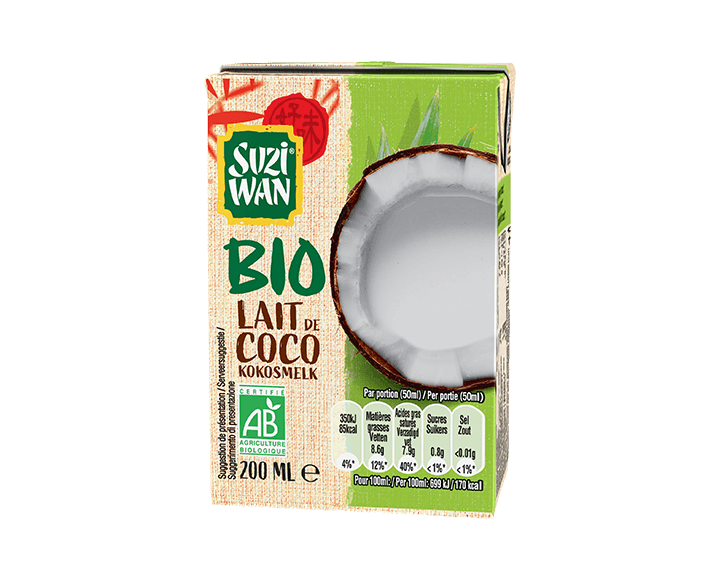 Lait de Coco Suzi Wan® BIO 200ml