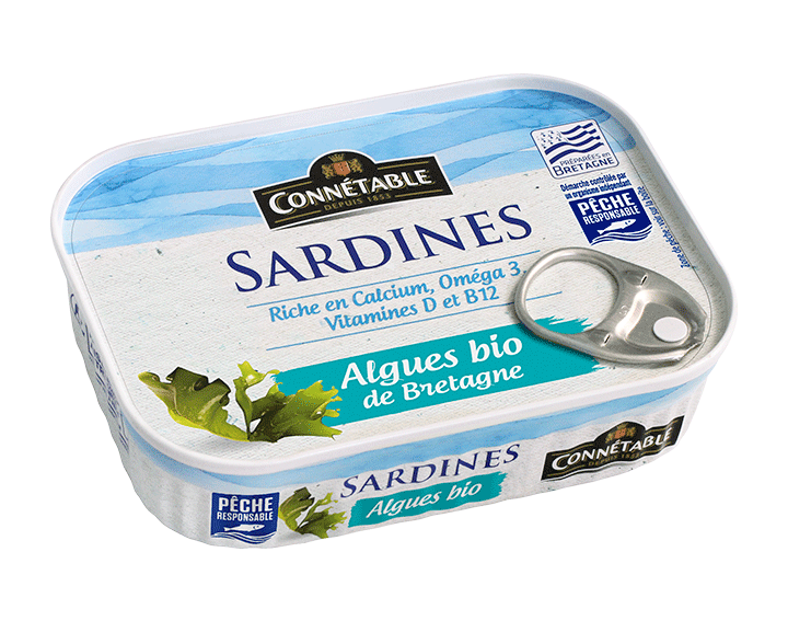 Sardines aux algues bio 135g