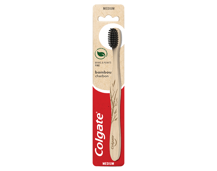 Brosse à dents Colgate Bambou Charbon Medium

