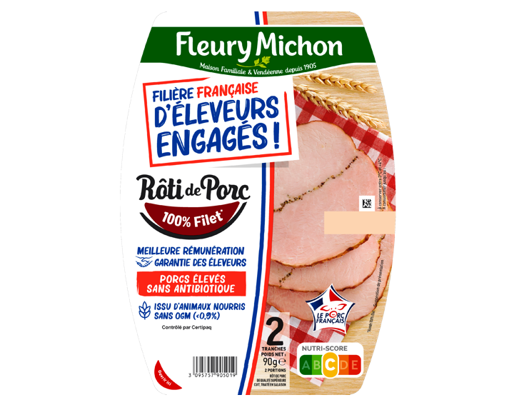Rôti de porc cuit 2 tranches FFEE