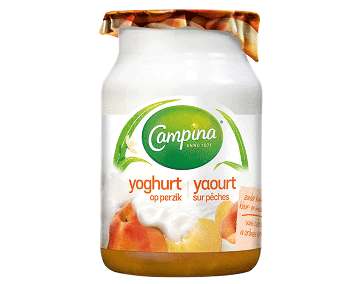 Yoghurt op Perzik