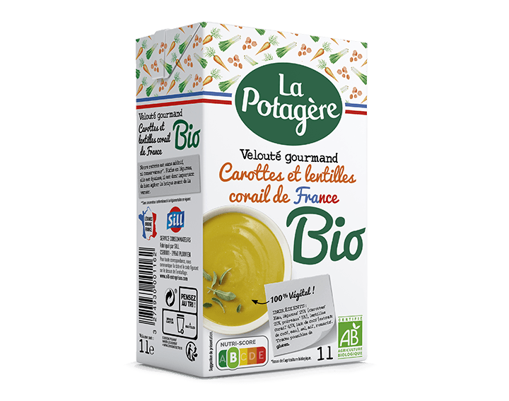Velouté de Carottes lentilles corail de France 