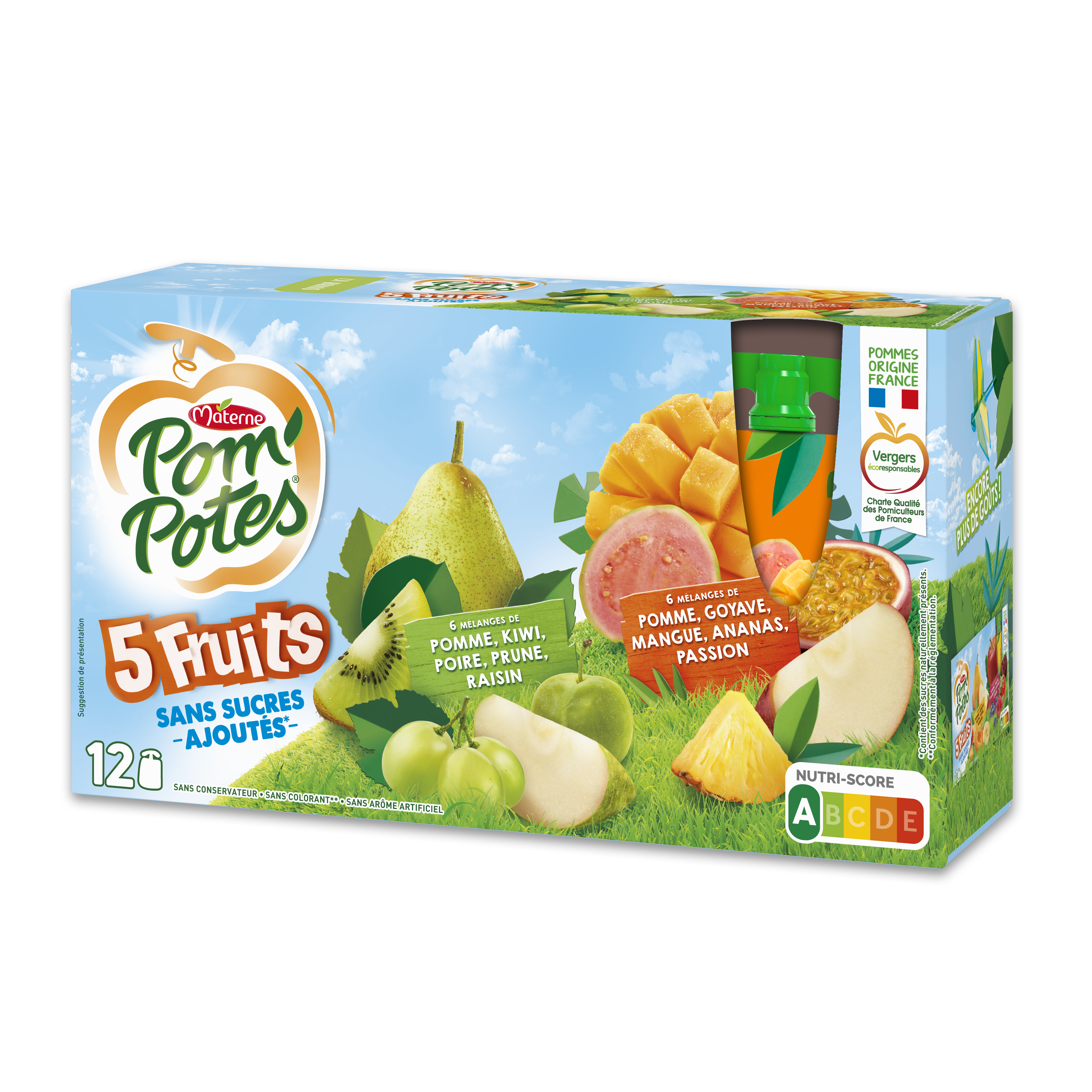 Bi-variétés 5 Fruits Exotiques et 5 Fruits Verts 12x90g