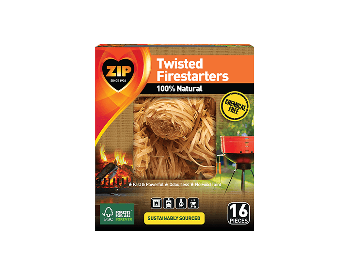 Zip 100% Natural Twisted Firestarters 16's