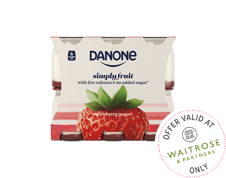 Simply Fruit Strawberry Yogurt 6x110g