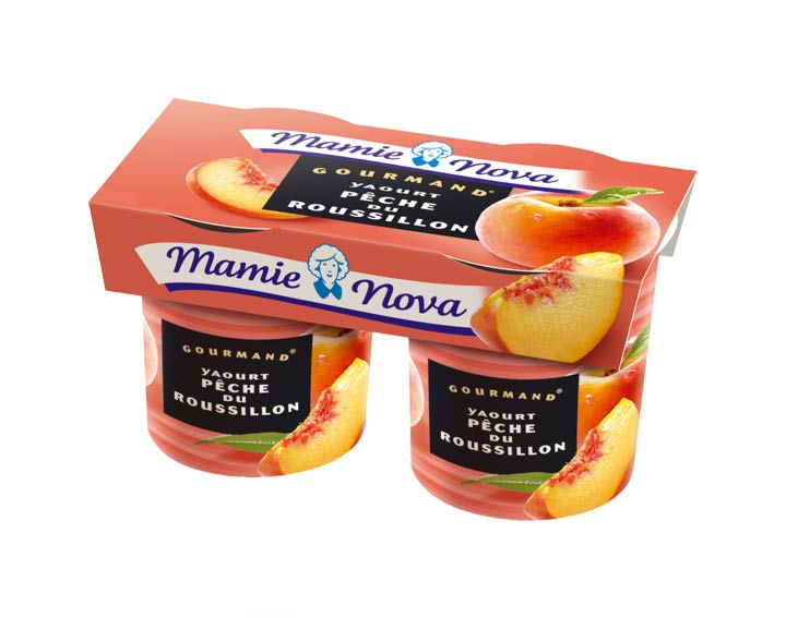 Yaourts Gourmand® Pêche du Rousillon Mamie Nova 