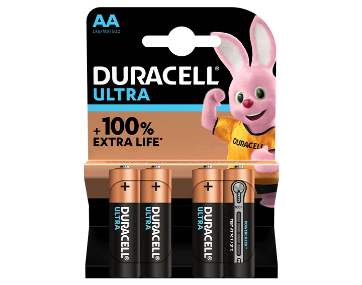 Duracell Ultra AA 4 piles 