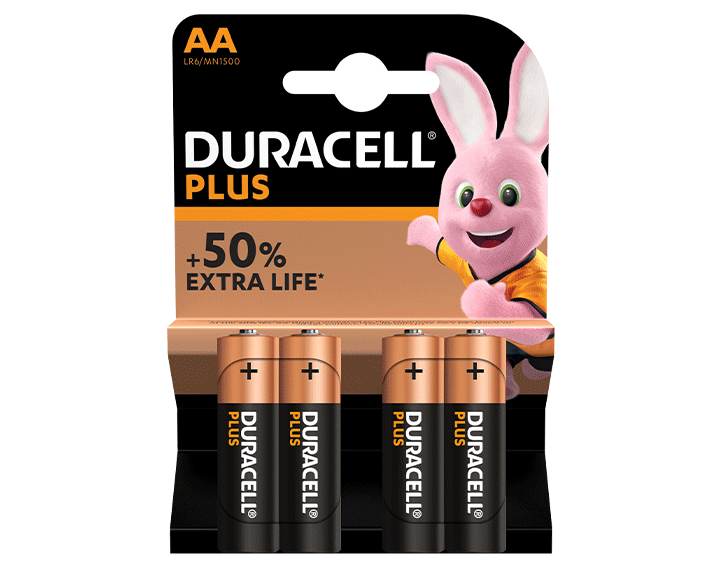 Duracell Plus AA 4 piles 