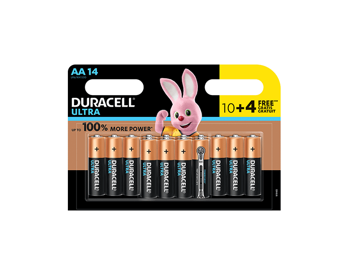 Duracell Ultra AA 10+4 piles offre spéciale