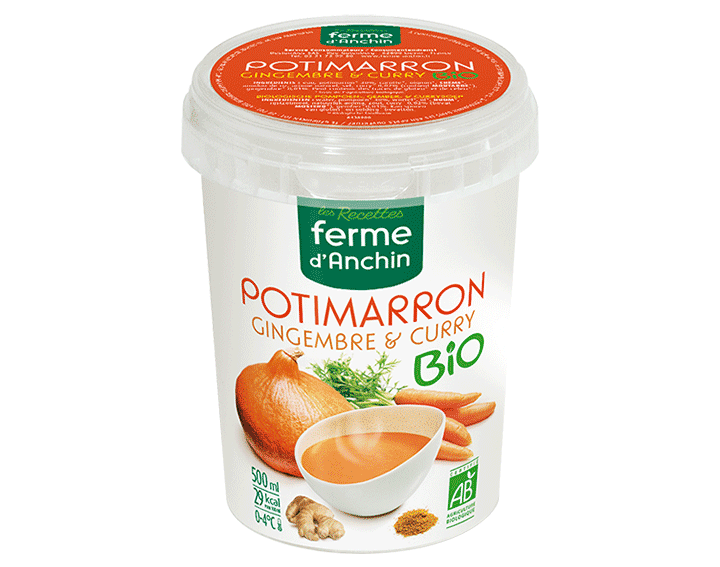 Potimarron, gingembre & curry BIO