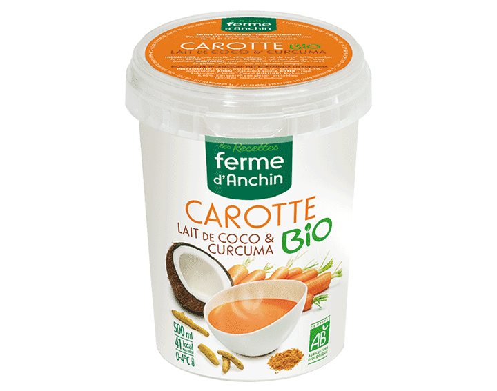 Carotte, lait de coco & curcuma BIO