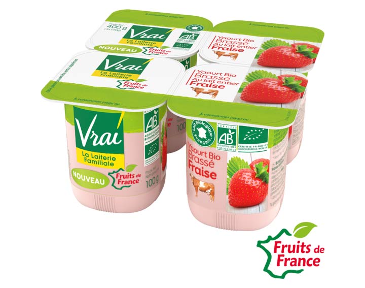 Yaourt Bio Brassé à la Fraise