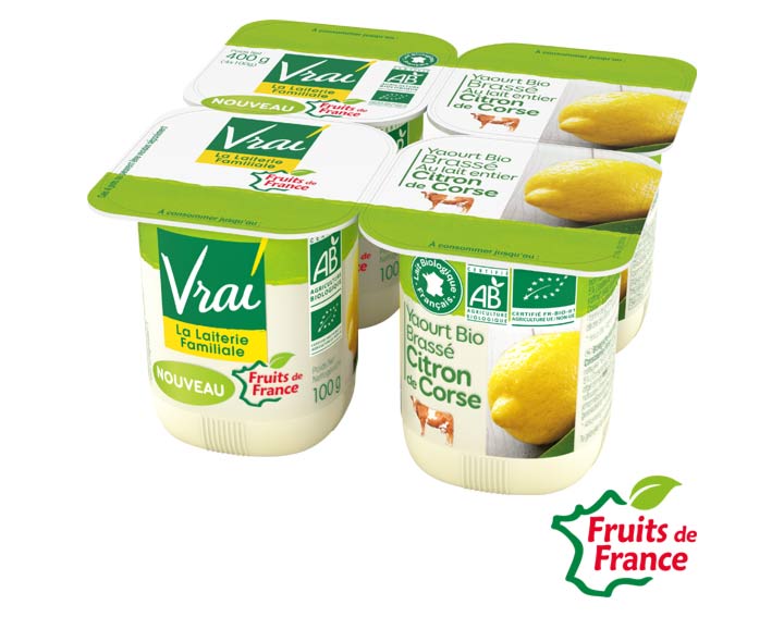Yaourt Bio Brassé au Citron de Corse