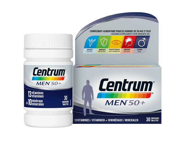 Centrum MultiVitamines Homme 50+, 30 comprimés