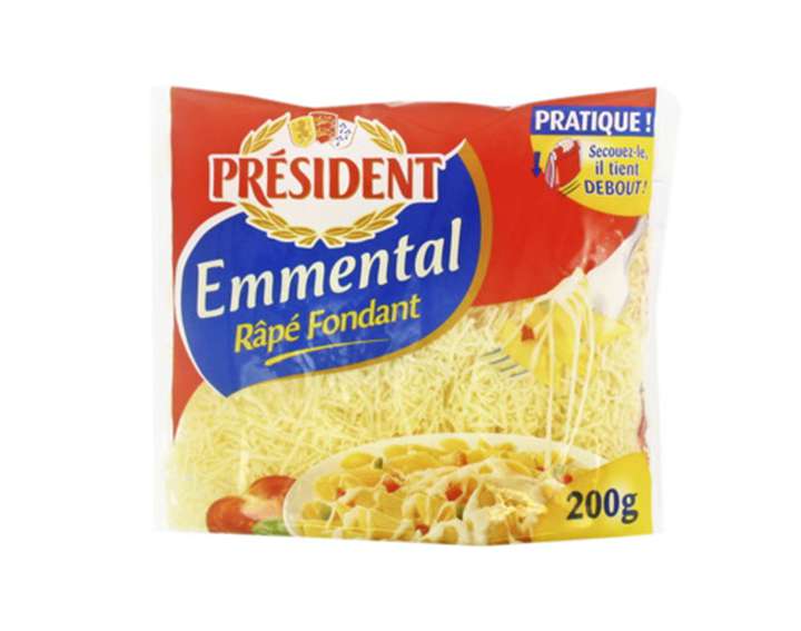 Emmental râpé Président 200g 