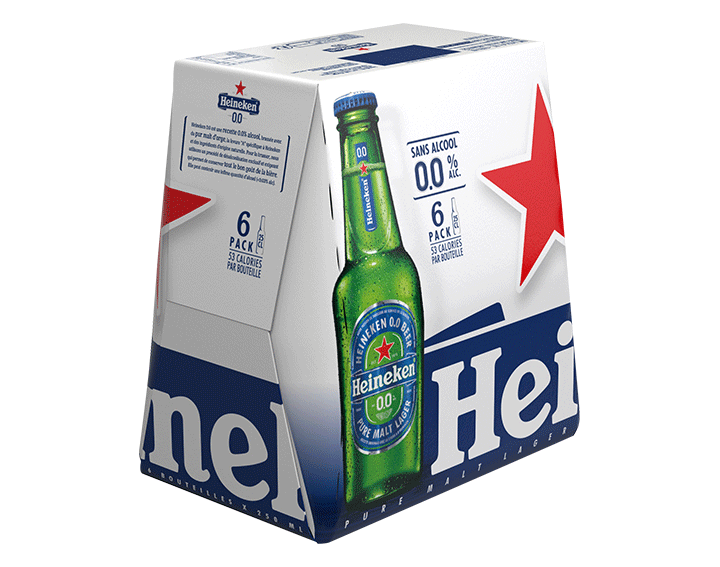 Heineken 0.0 bière blonde sans alcool 6x25cl