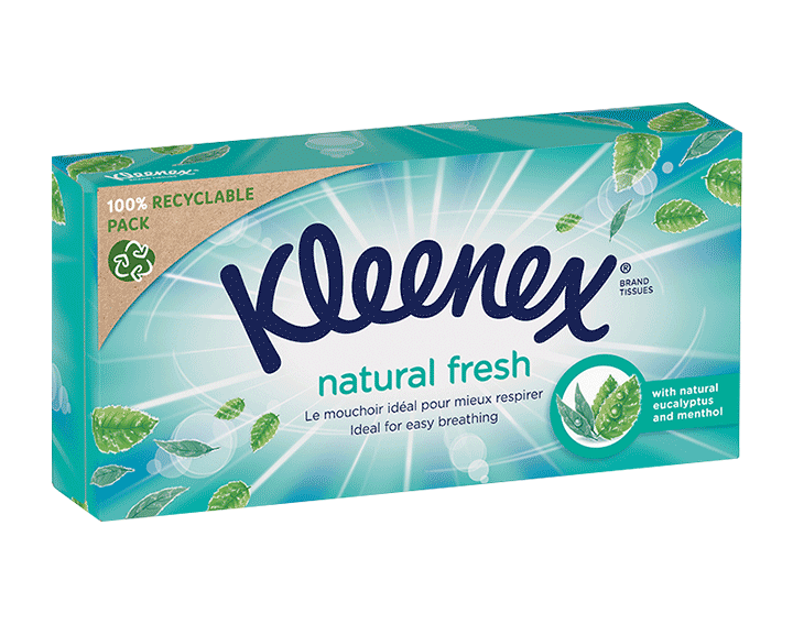Kleenex® Mouchoirs Natural Fresh Boîte x72 