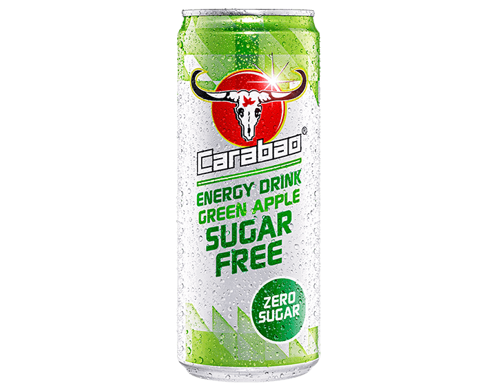 Carabao Energy Drink Green Apple Sugar Free