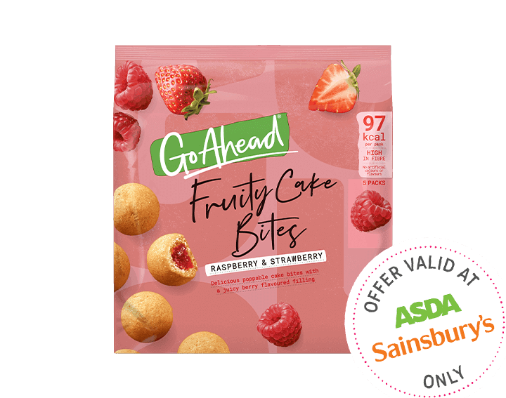 Fruity Cake Bites Raspberry & Strawberry 5x27.3g